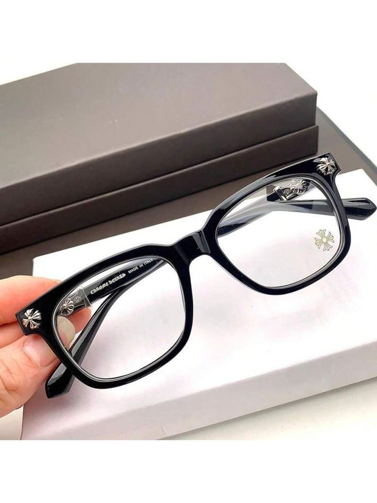 Black Chrome Hearts Glasses