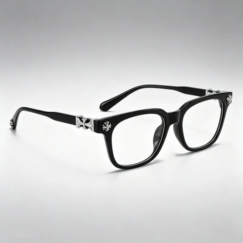 Black Chrome Hearts Glasses