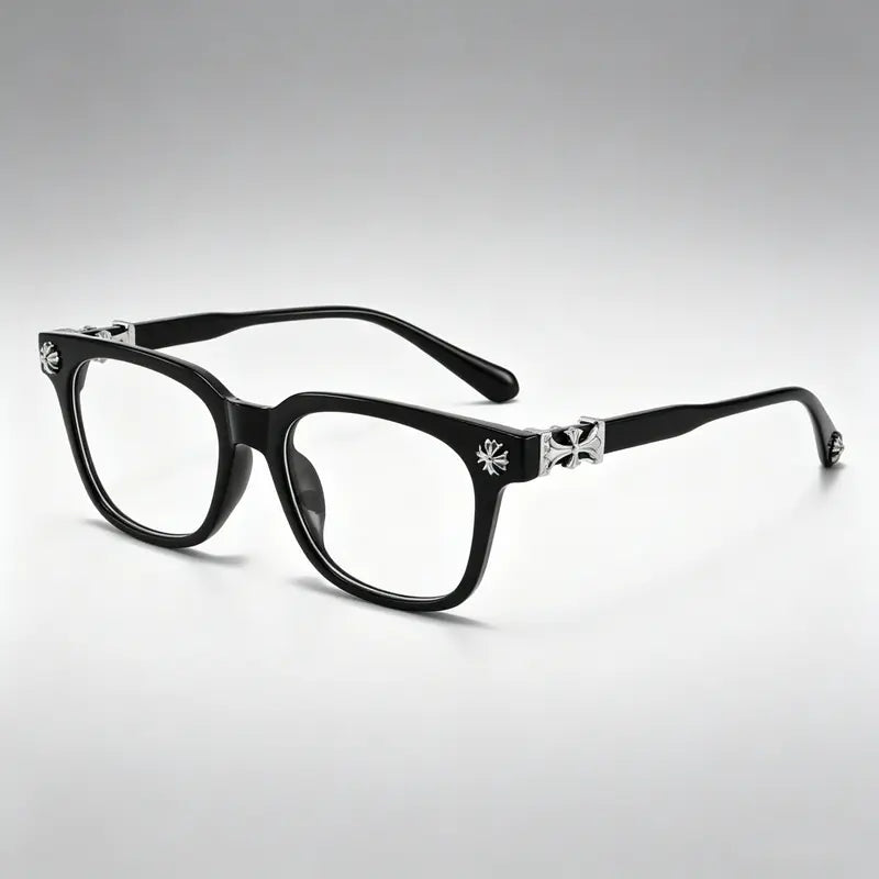 Black Chrome Hearts Glasses